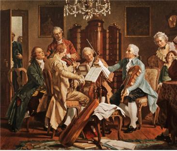현악 4중주를 연주하는 하이든