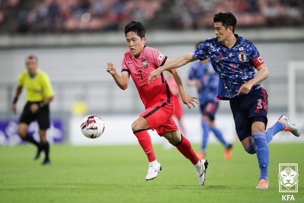 한국과 일본의 최종전 모습.