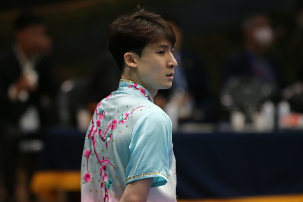 8일 오전 11시 울산남부초등학교에서 열린 우슈 장권전능 부분 남자일반부에서 이하성이 1위를 기록했다. (사진=맹찬호 기자)