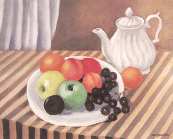 테이블 위의 과일.