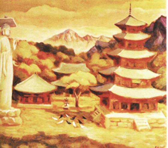 황혼의 법주사.