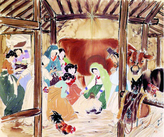 예수의일대기 ‘아기예수탄생’(운보전작도록).