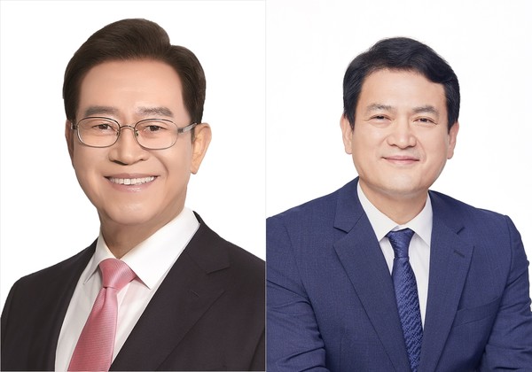 이종배 국민의힘 후보 와 김경욱 더불어민주당 후보 
