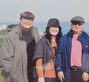 1. (왼쪽부터) 윤혁민, 애제자 김지수작가, 박영수 수필가