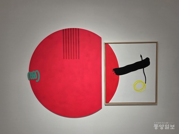 ▲김지현, 무제(Untitled), 폴리우드, 캔버스에 아크릴릭, 110x152cm, 2025