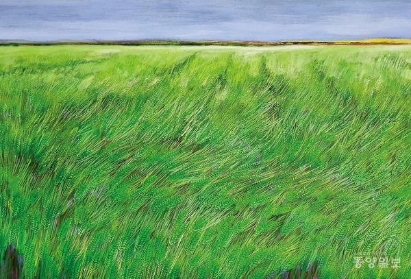 ▲청맥, 122x68cm, 한지 위의 종합채색