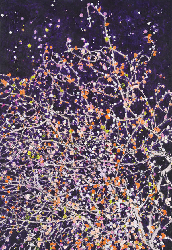 박진명作_ 별이빛나는 밤에, 50x73cm, 캔버스 위에 과슈, 2025