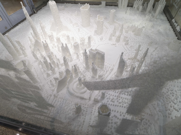 ▲야마모토 나오키作_ 각설탕 도시 작업