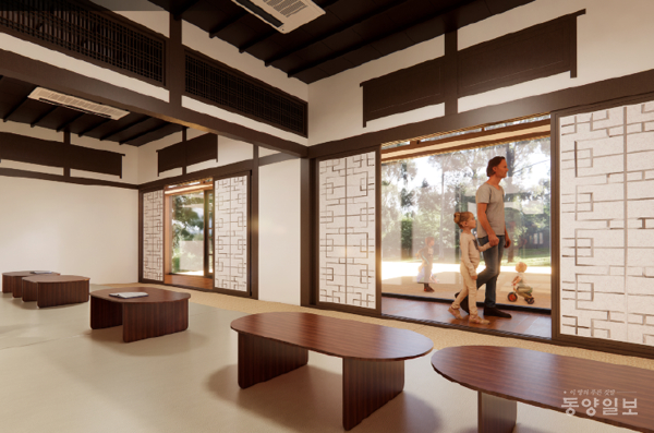 ▲‘놀꽃마루’에 조성된 모임공간 '쉼마루'