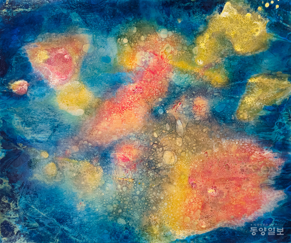 ▲한희준作_ Plastic, 물성의 전이 NO28, 60x50cm, Cyanotype on Gum Bichromate, 2022