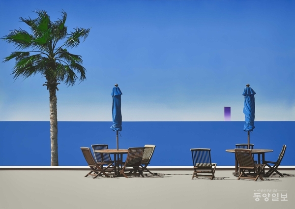 ▲최민건, good morning, good afternoon, good evening and good night, 120×169cm, Acrylic on Canvas, 2025