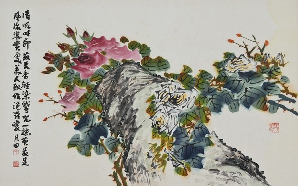 ▲월전 장우성 화백의 '장미'.