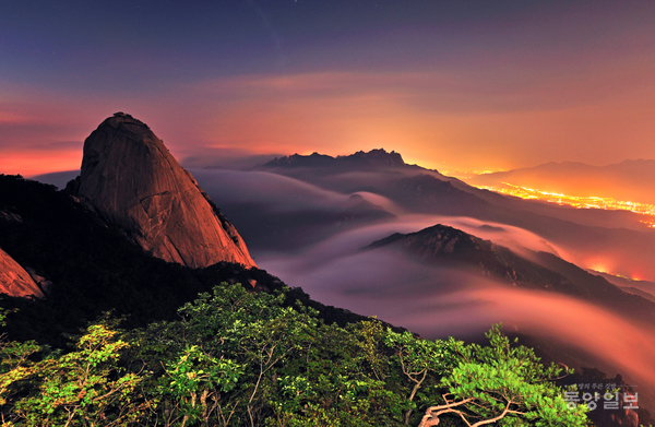 ▲박재성 작 '북한산_ 노을 속으로'