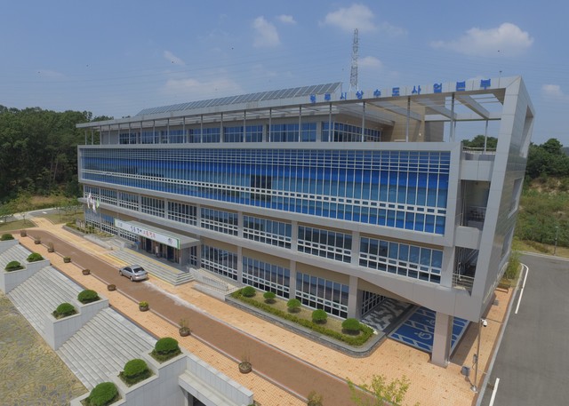 청주시 상수도사업본부 전경.=청주시